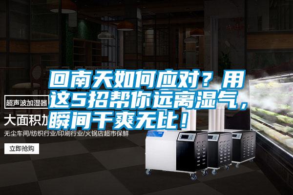 回南天如何應(yīng)對(duì)？用這5招幫你遠(yuǎn)離濕氣，瞬間干爽無比！