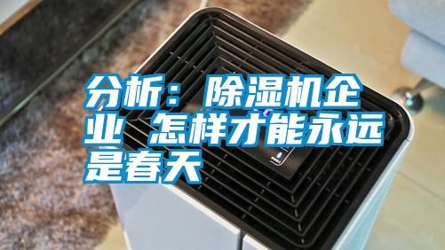 分析：除濕機企業(yè) 怎樣才能永遠(yuǎn)是春天
