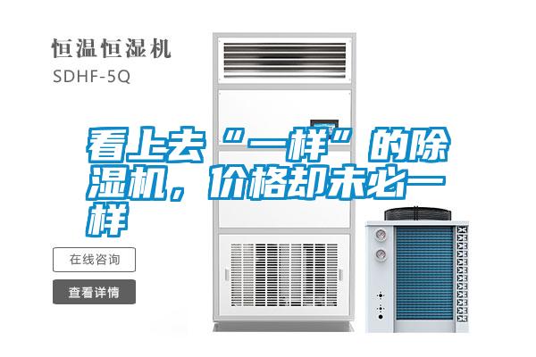 看上去“一樣”的除濕機，價格卻未必一樣