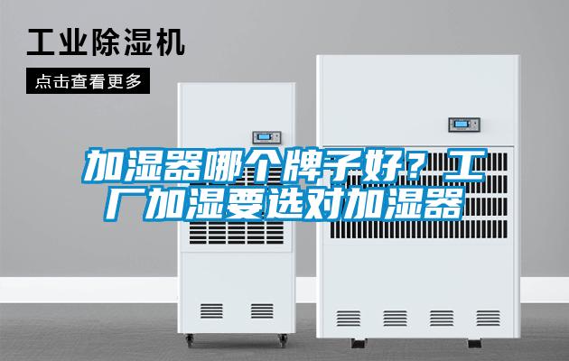 加濕器哪個牌子好？工廠加濕要選對加濕器