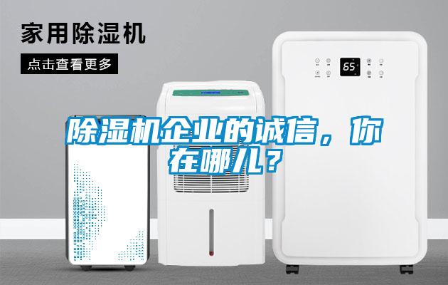 除濕機(jī)企業(yè)的誠信，你在哪兒？