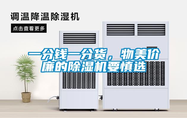 一分錢一分貨，物美價(jià)廉的除濕機(jī)要慎選