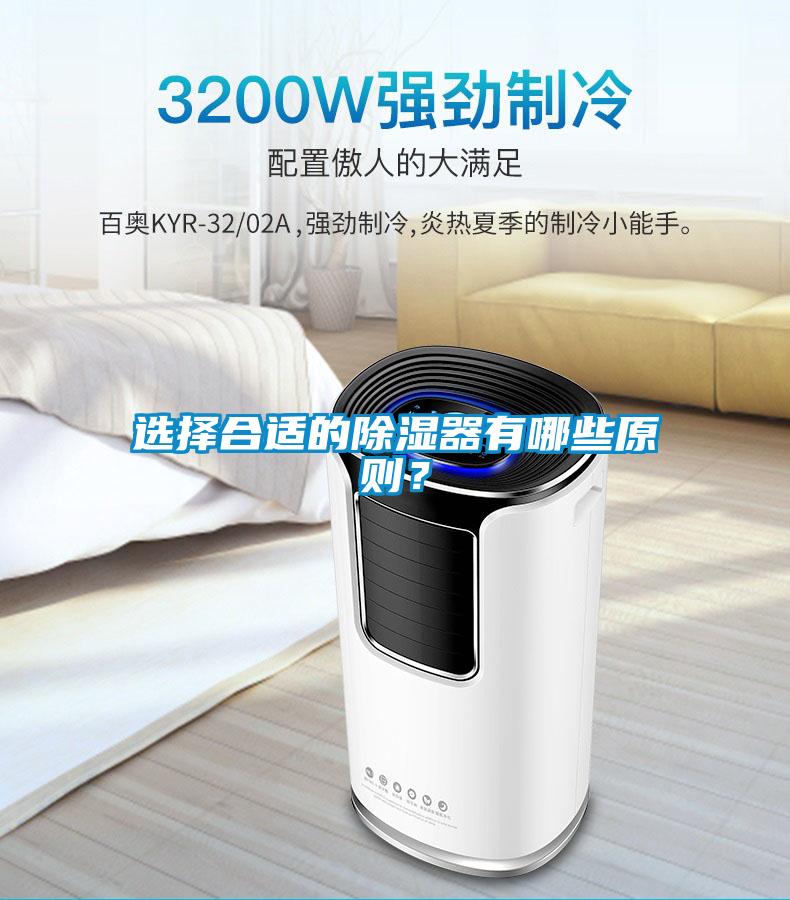 選擇合適的除濕器有哪些原則？