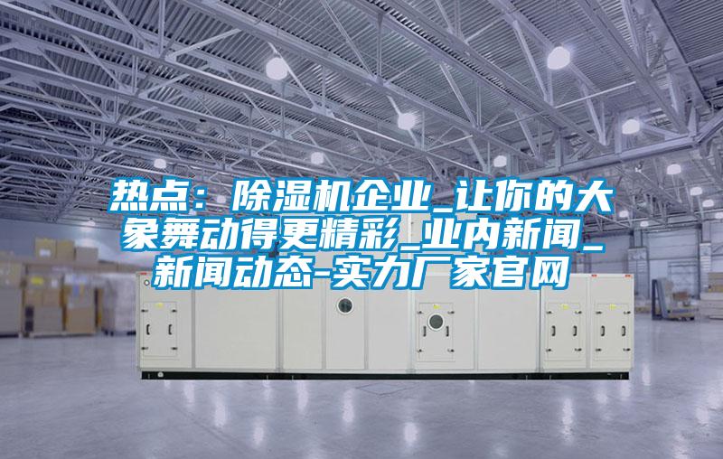 熱點：除濕機企業(yè)_讓你的大象舞動得更精彩_業(yè)內新聞_新聞動態(tài)-實力廠家官網