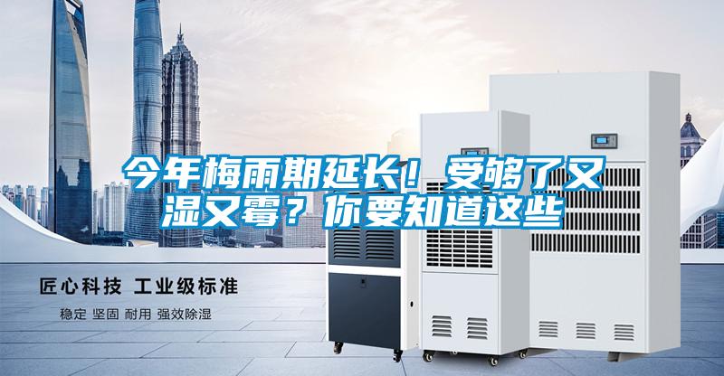 今年梅雨期延長！受夠了又濕又霉？你要知道這些