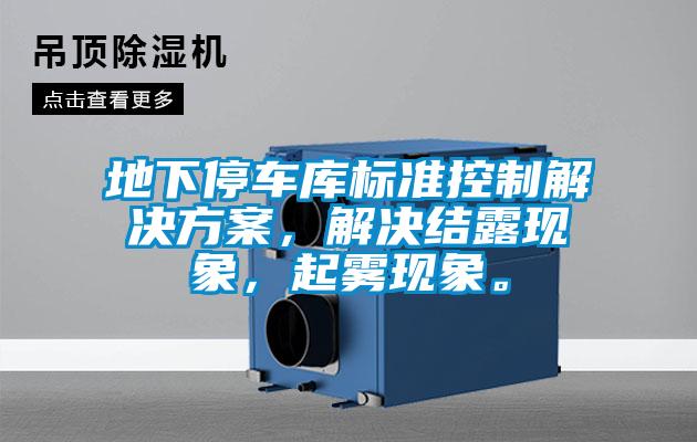 地下停車庫標(biāo)準(zhǔn)控制解決方案，解決結(jié)露現(xiàn)象，起霧現(xiàn)象。