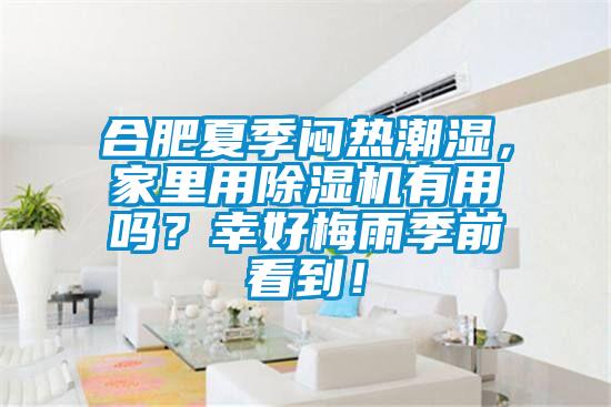 合肥夏季悶熱潮濕，家里用除濕機(jī)有用嗎？幸好梅雨季前看到！