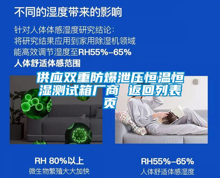 供應(yīng)雙重防爆泄壓恒溫恒濕測(cè)試箱廠商 返回列表頁(yè)