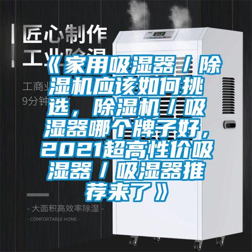 《家用吸濕器／除濕機(jī)應(yīng)該如何挑選，除濕機(jī)／吸濕器哪個(gè)牌子好，2021超高性價(jià)吸濕器／吸濕器推薦來了》