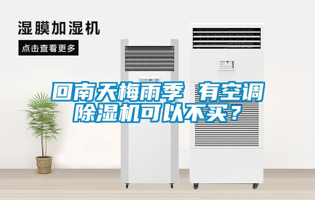 回南天梅雨季 有空調(diào)除濕機可以不買？