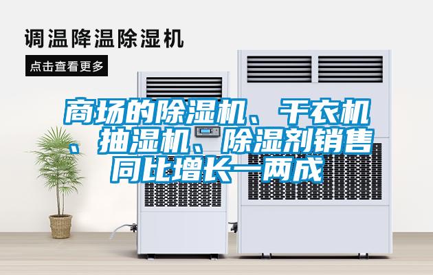 商場的除濕機、干衣機、抽濕機、除濕劑銷售同比增長一兩成