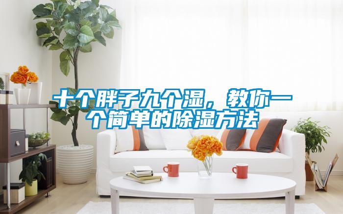 十個胖子九個濕，教你一個簡單的除濕方法