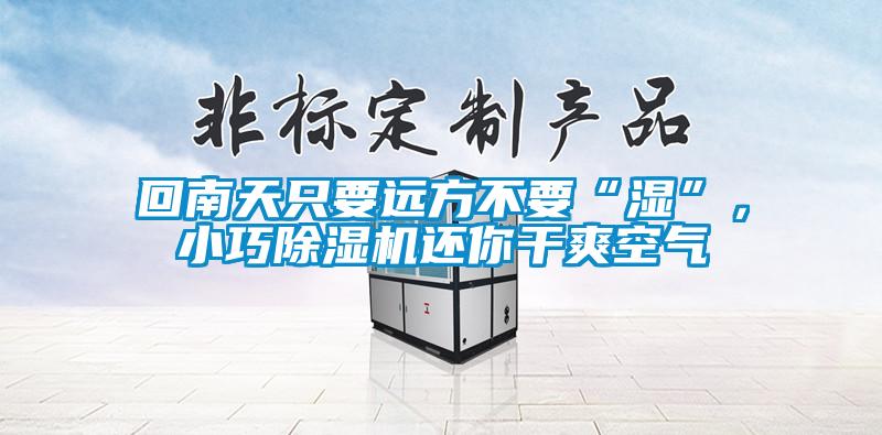 回南天只要遠方不要“濕”，小巧除濕機還你干爽空氣