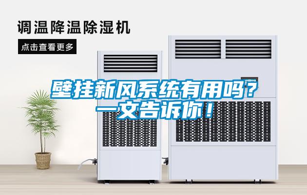 壁掛新風(fēng)系統(tǒng)有用嗎？一文告訴你！
