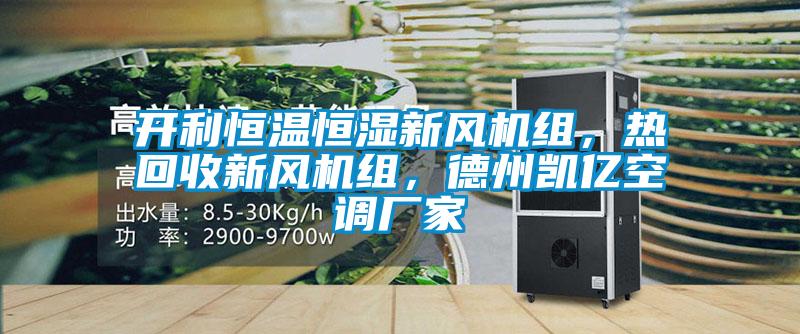 開利恒溫恒濕新風機組，熱回收新風機組，德州凱億空調(diào)廠家