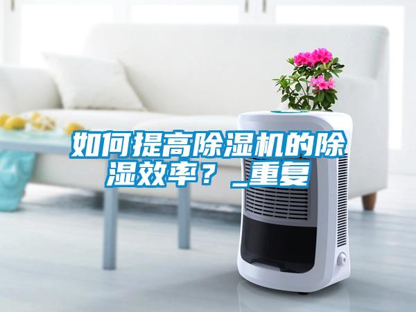 如何提高除濕機的除濕效率？_重復