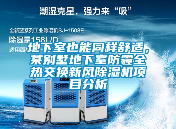 地下室也能同樣舒適，某別墅地下室防霾全熱交換新風(fēng)除濕機(jī)項(xiàng)目分析