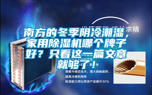 南方的冬季陰冷潮濕，家用除濕機哪個牌子好？只看這一篇文章就夠了！