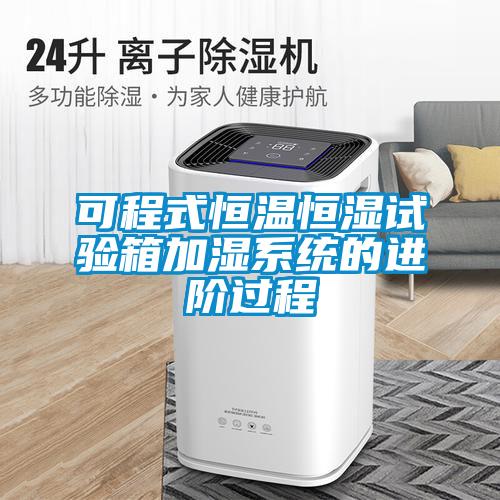 可程式恒溫恒濕試驗(yàn)箱加濕系統(tǒng)的進(jìn)階過程