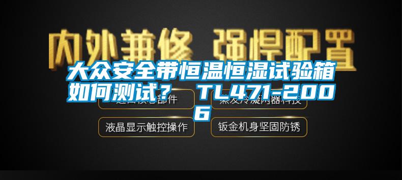 大眾安全帶恒溫恒濕試驗(yàn)箱如何測試？ TL471-2006