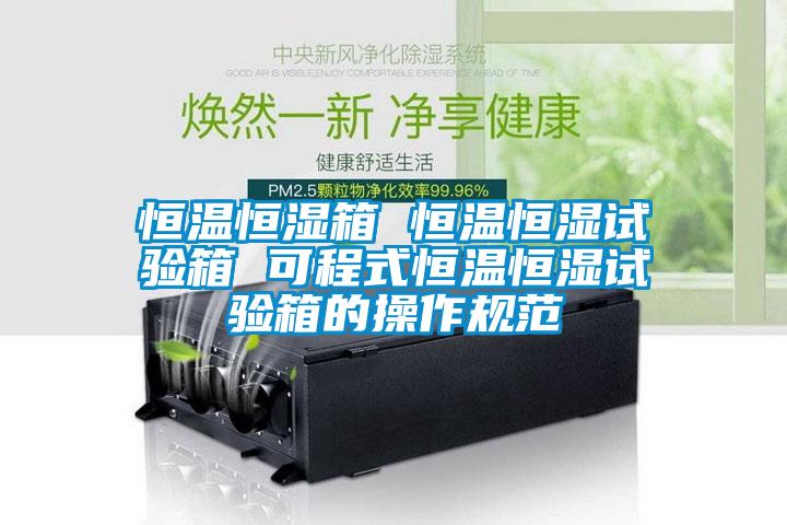 恒溫恒濕箱 恒溫恒濕試驗箱 可程式恒溫恒濕試驗箱的操作規(guī)范