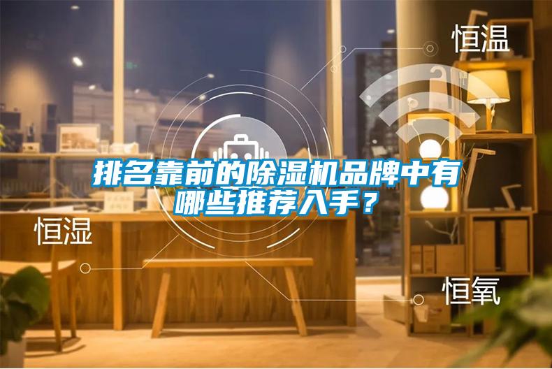 排名靠前的除濕機品牌中有哪些推薦入手？