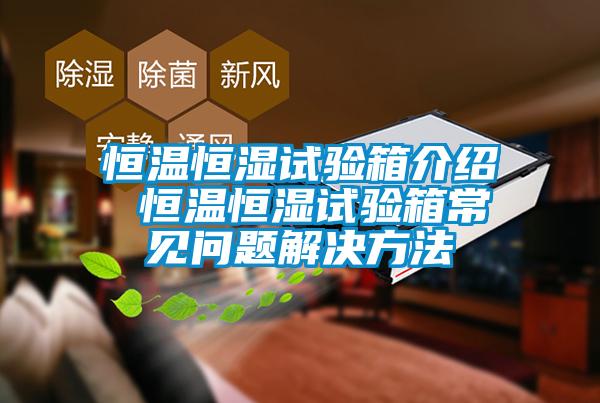 恒溫恒濕試驗(yàn)箱介紹 恒溫恒濕試驗(yàn)箱常見問題解決方法