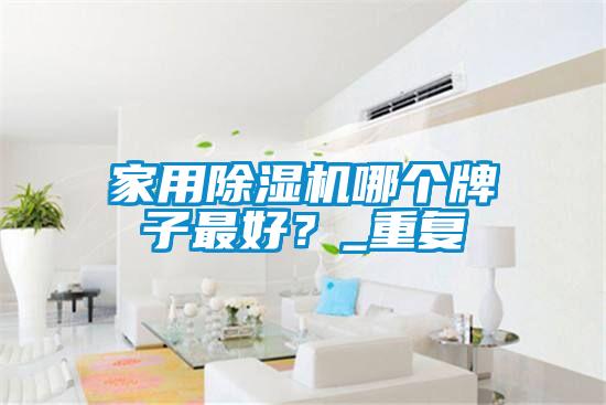 家用除濕機(jī)哪個(gè)牌子最好？_重復(fù)