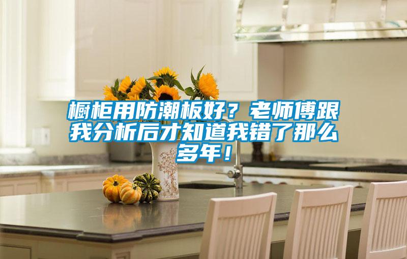 櫥柜用防潮板好？老師傅跟我分析后才知道我錯(cuò)了那么多年！