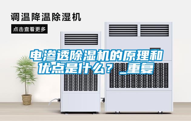 電滲透除濕機的原理和優(yōu)點是什么？_重復