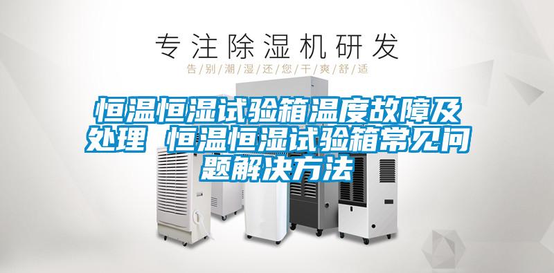 恒溫恒濕試驗(yàn)箱溫度故障及處理 恒溫恒濕試驗(yàn)箱常見問題解決方法