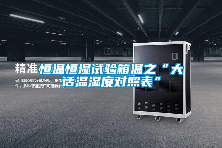 恒溫恒濕試驗(yàn)箱溫之“大話溫濕度對照表”