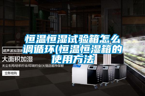 恒溫恒濕試驗箱怎么調(diào)循環(huán)(恒溫恒濕箱的使用方法