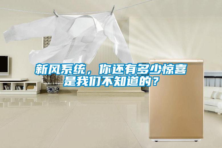 新風(fēng)系統(tǒng)，你還有多少驚喜是我們不知道的？