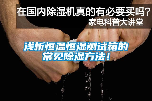 淺析恒溫恒濕測試箱的常見除濕方法！